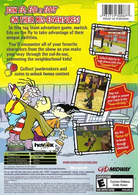 Ed Edd n Eddy The Mis-Edventures (USA) box cover back